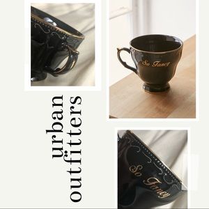 UO classy teacup “so fancy” gold print